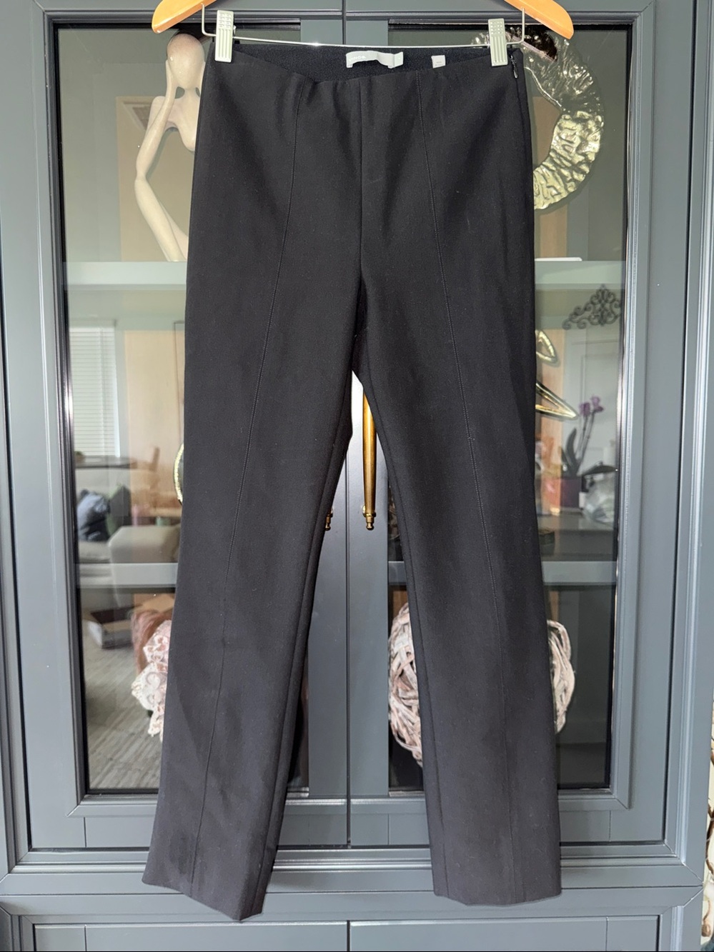Vince Black Women's Tailored Straight-Leg Pants